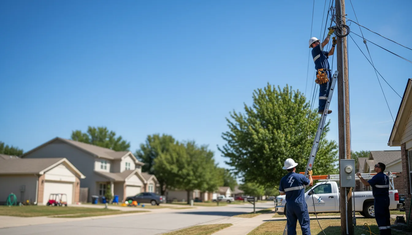 Residential electrician providing installation services in Pelsor, AR